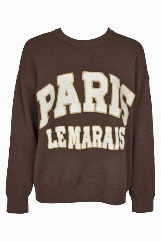 Brown PARIS Jumper