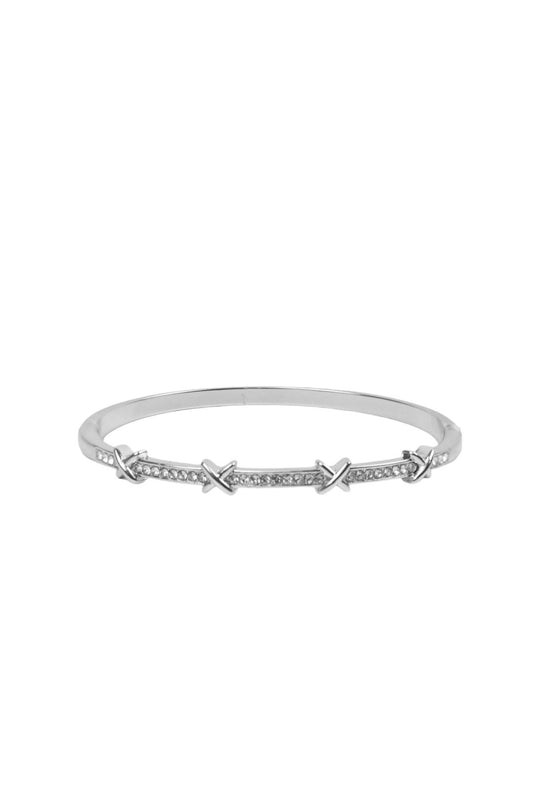 Silver Diamante X Bracelet