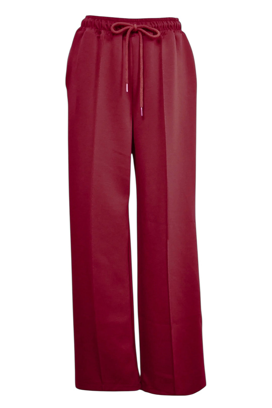 Burgundy Wide Leg Joggers