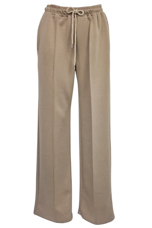 Taupe Wide Leg Joggers