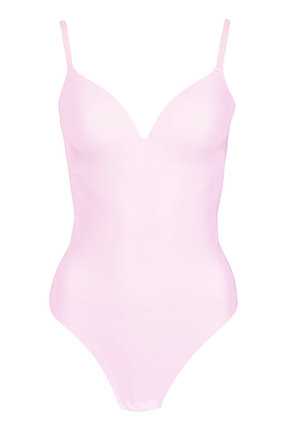 Pink Sculpted Bodysuit