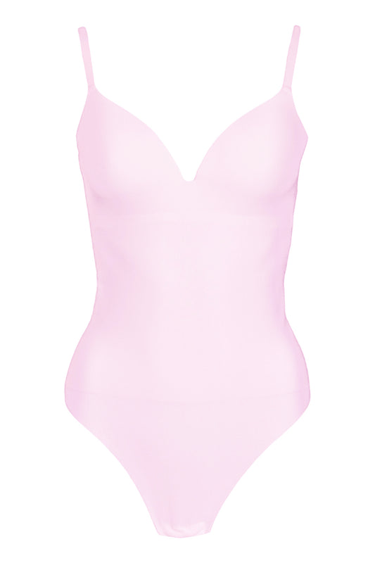 Pink Sculpted Bodysuit