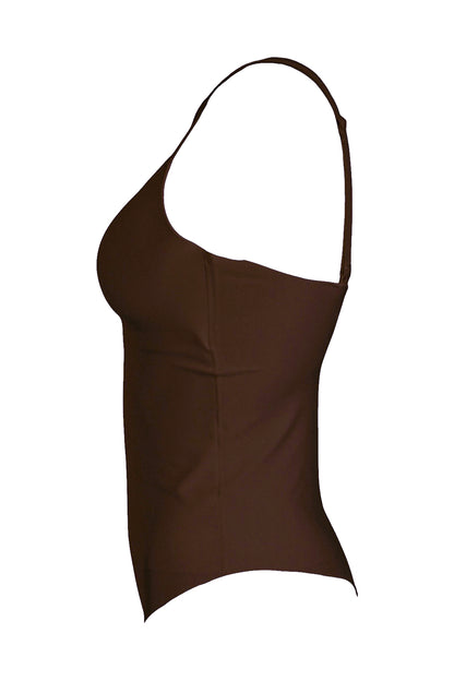 Brown Sculpted Bodysuit