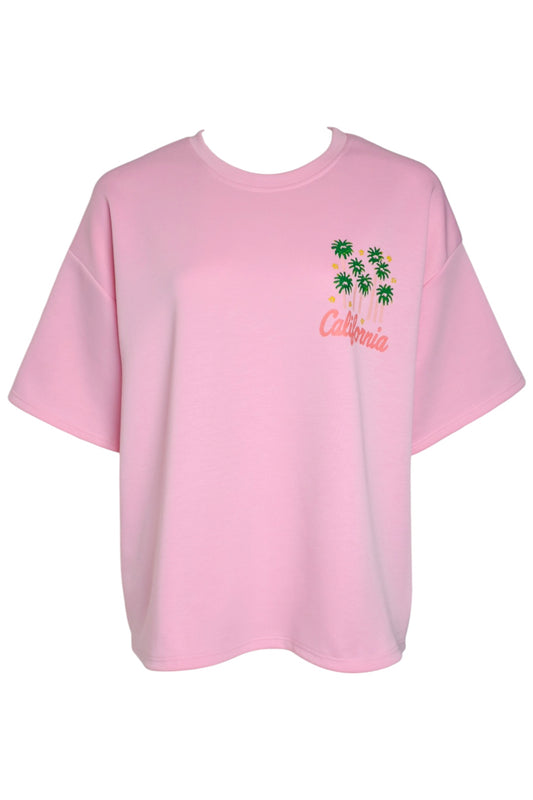 Pink California Graphic T-Shirt