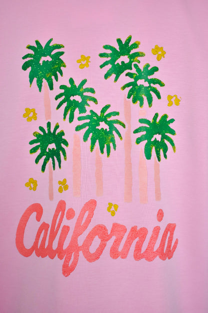 Pink California Graphic T-Shirt
