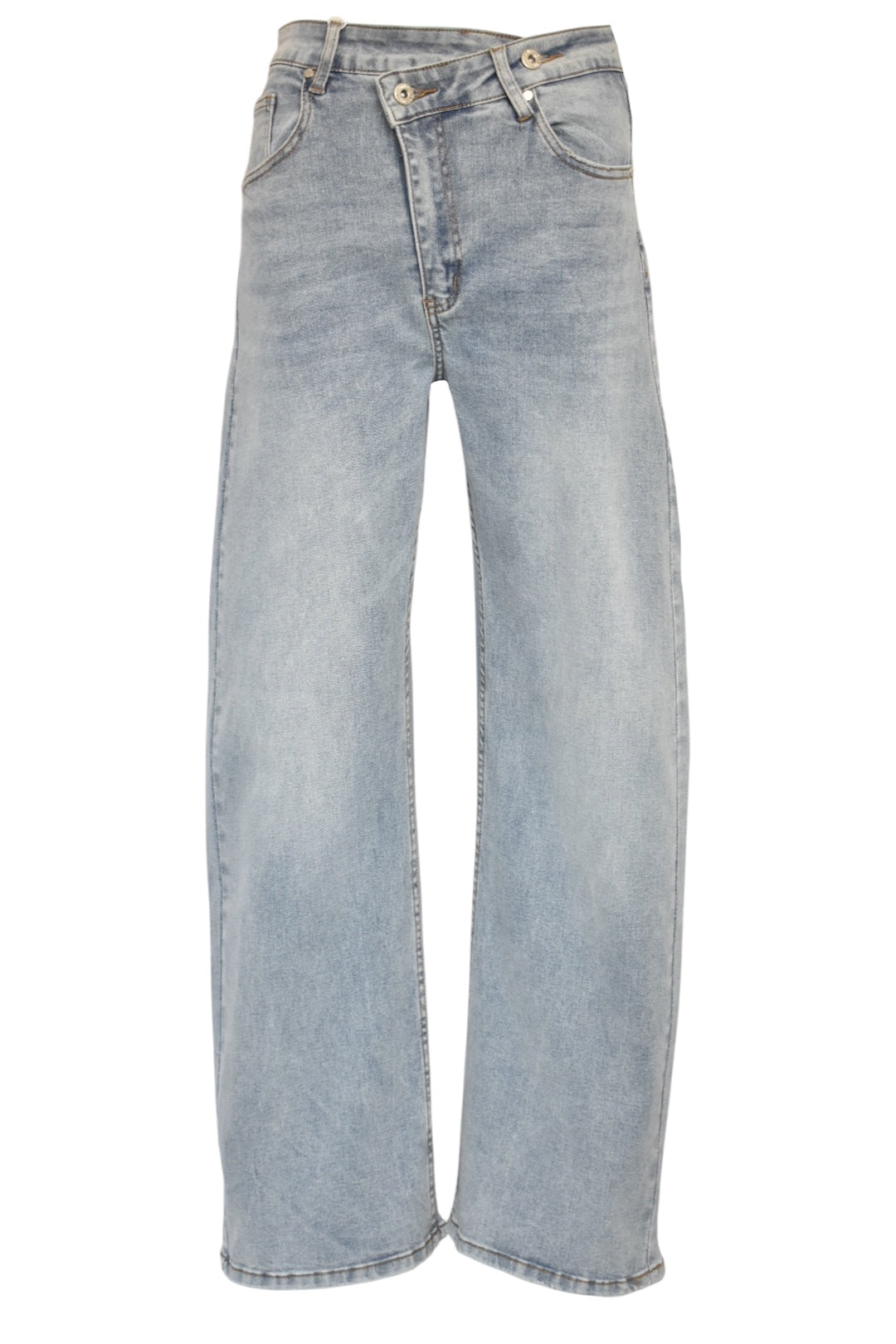 Light Denim Overlap Dad Fit Jeans