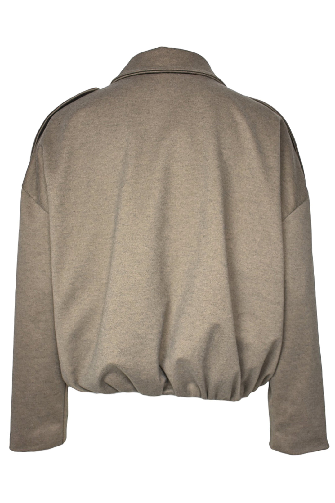 Mocha Collared Bomber Jacket