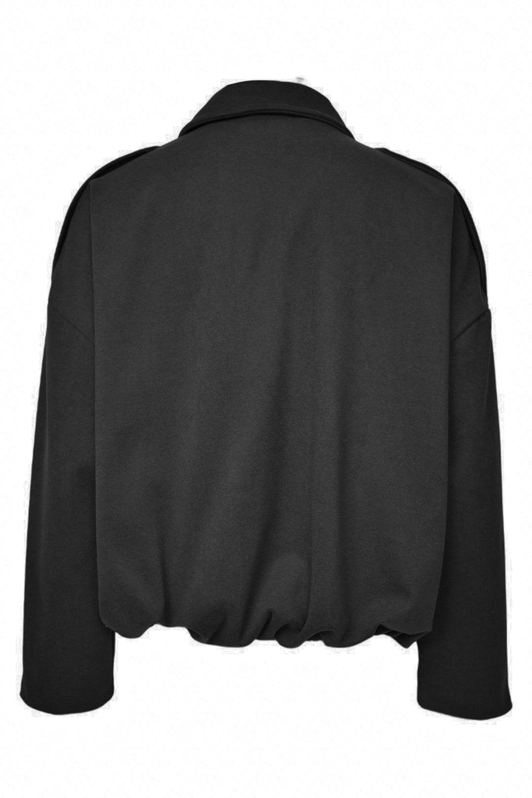 Black Collared Bomber Jacket