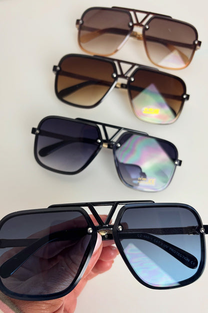 VEGAS Light Brown Sunglasses