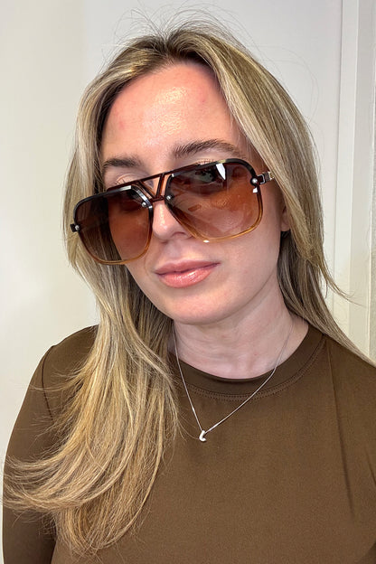 VEGAS Light Brown Sunglasses