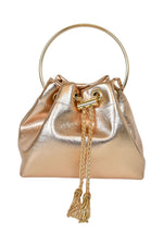 Rose Gold Hoop Handle Pouch Bag