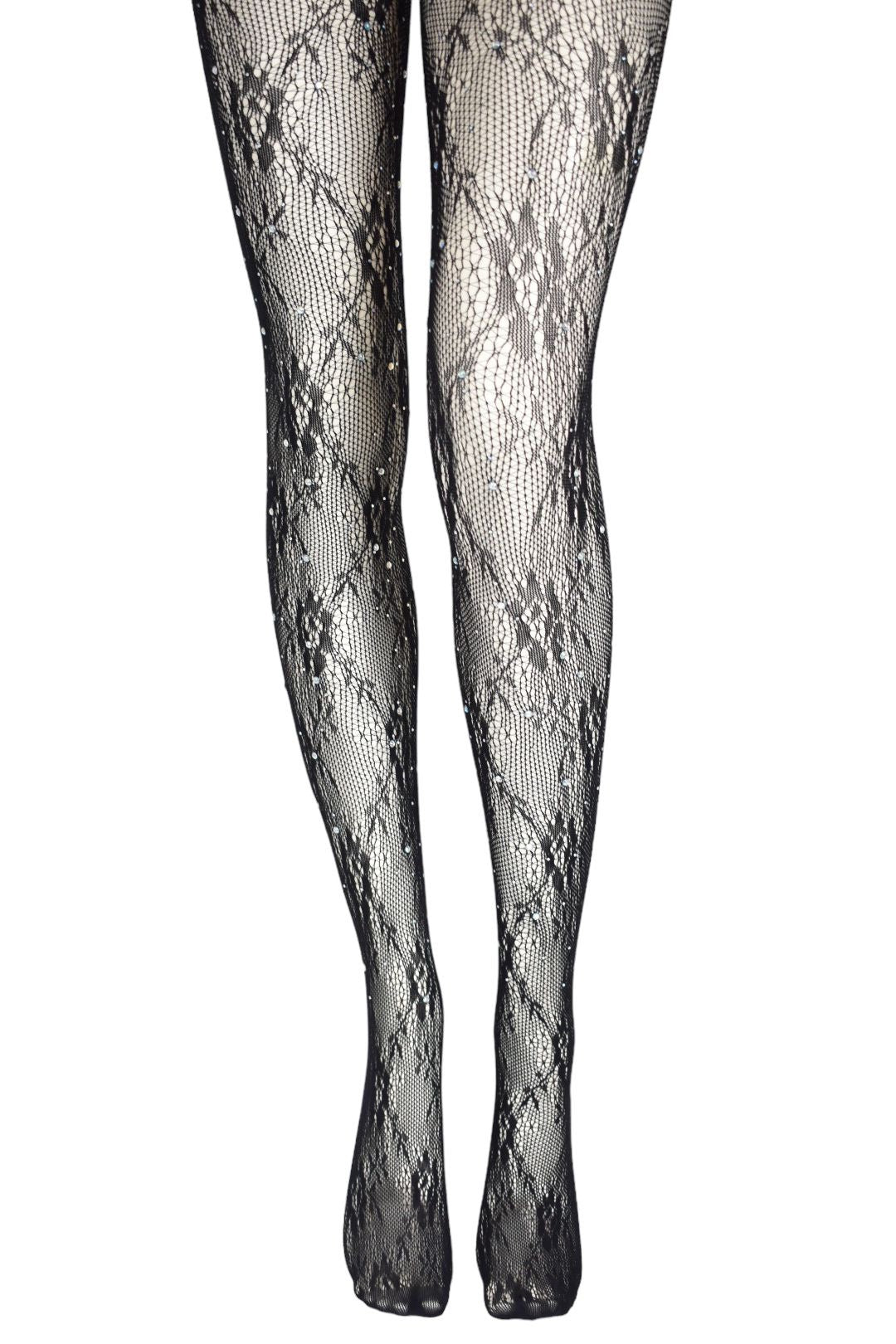 Lace Diamante Tights