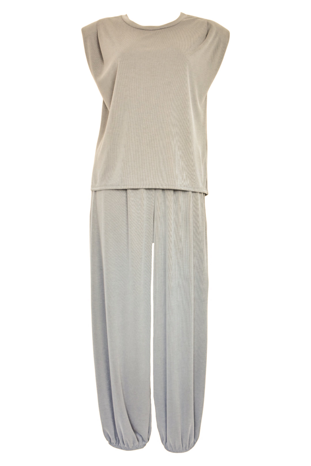 Taupe Sleeveless Top & Cuffed Trousers Co-ord