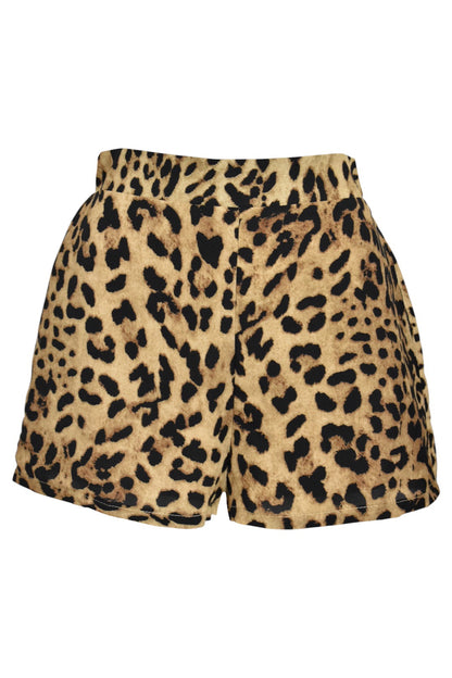 Animal Print Shirt & Shorts Co-ord