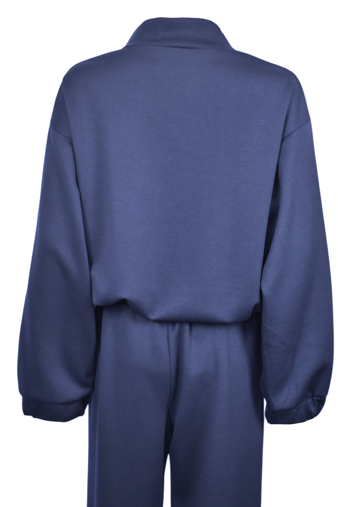 Navy & Brown Striped Zip Up Loungesuit