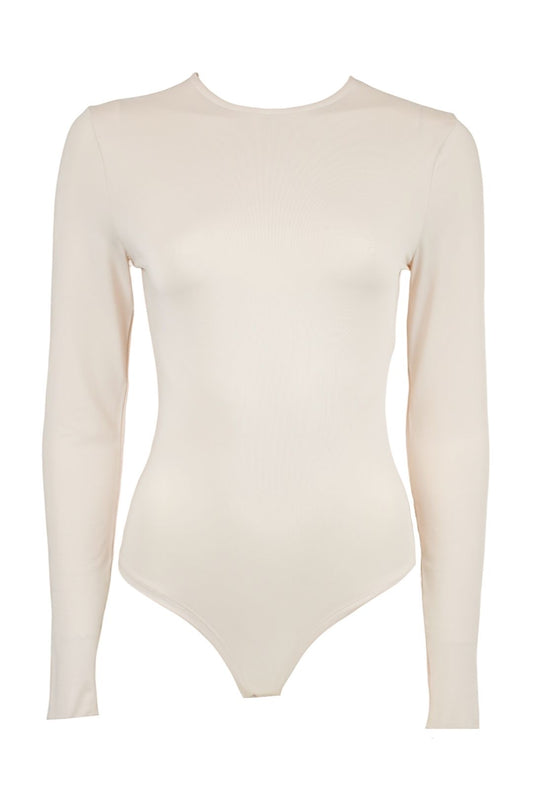 Cream Long Sleeve Bodysuit