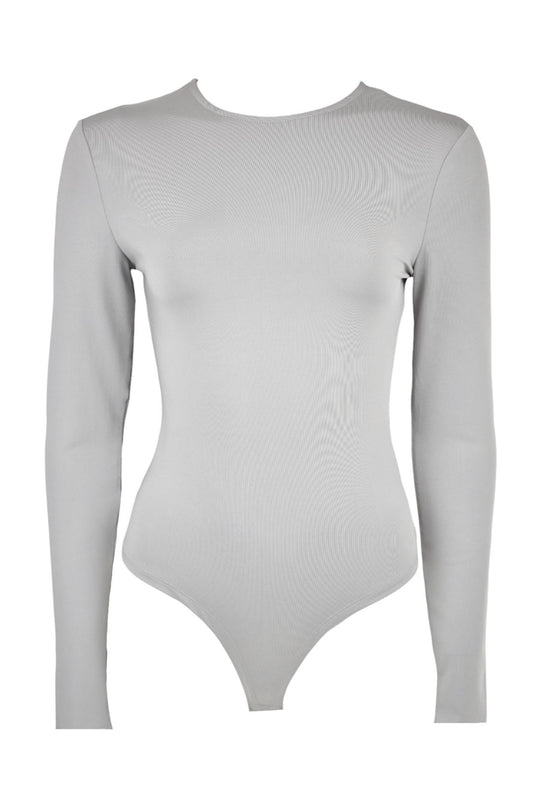 Grey Long Sleeve Bodysuit