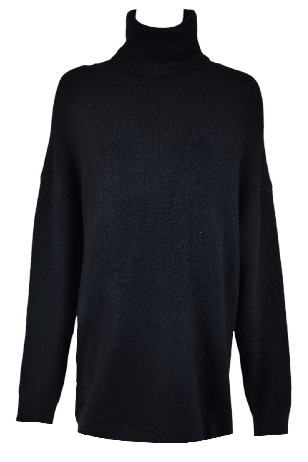 Black Knitted Roll Neck Jumper