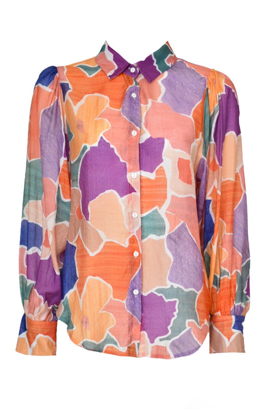 Multi Print Long Sleeve Shirt