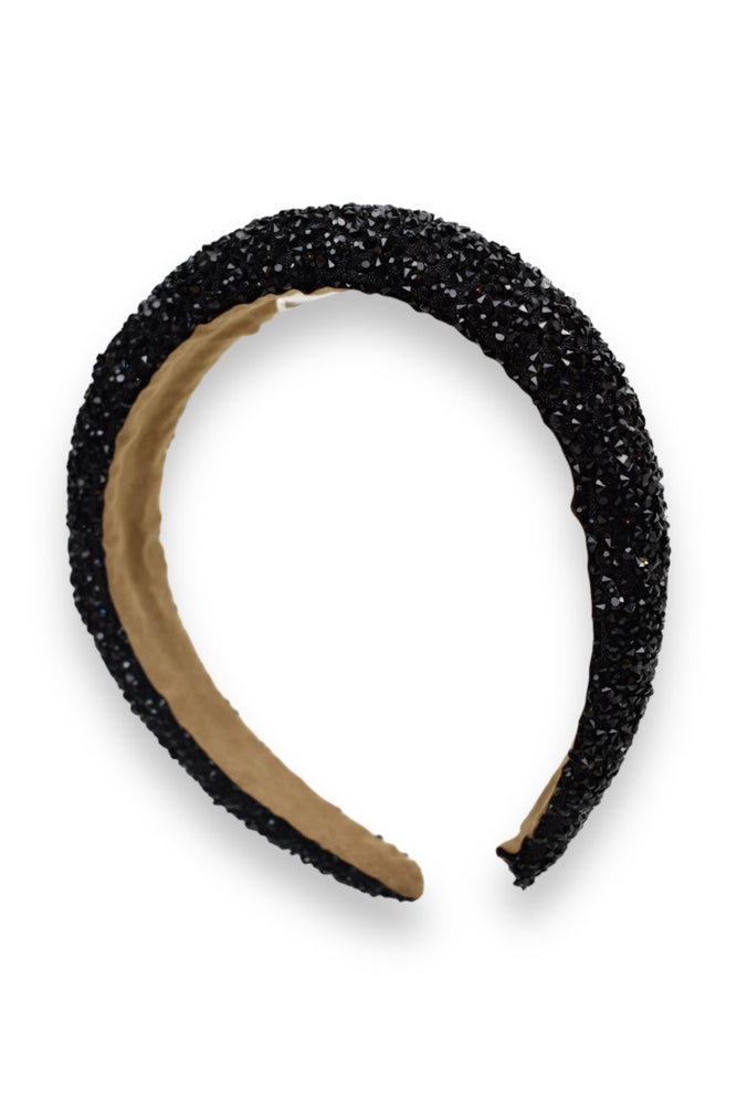 Black Crystal Embellished Hairband