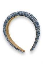 Blue Crystal & Pearl Embellished Hairband