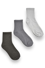 Grey Ribbed Socks