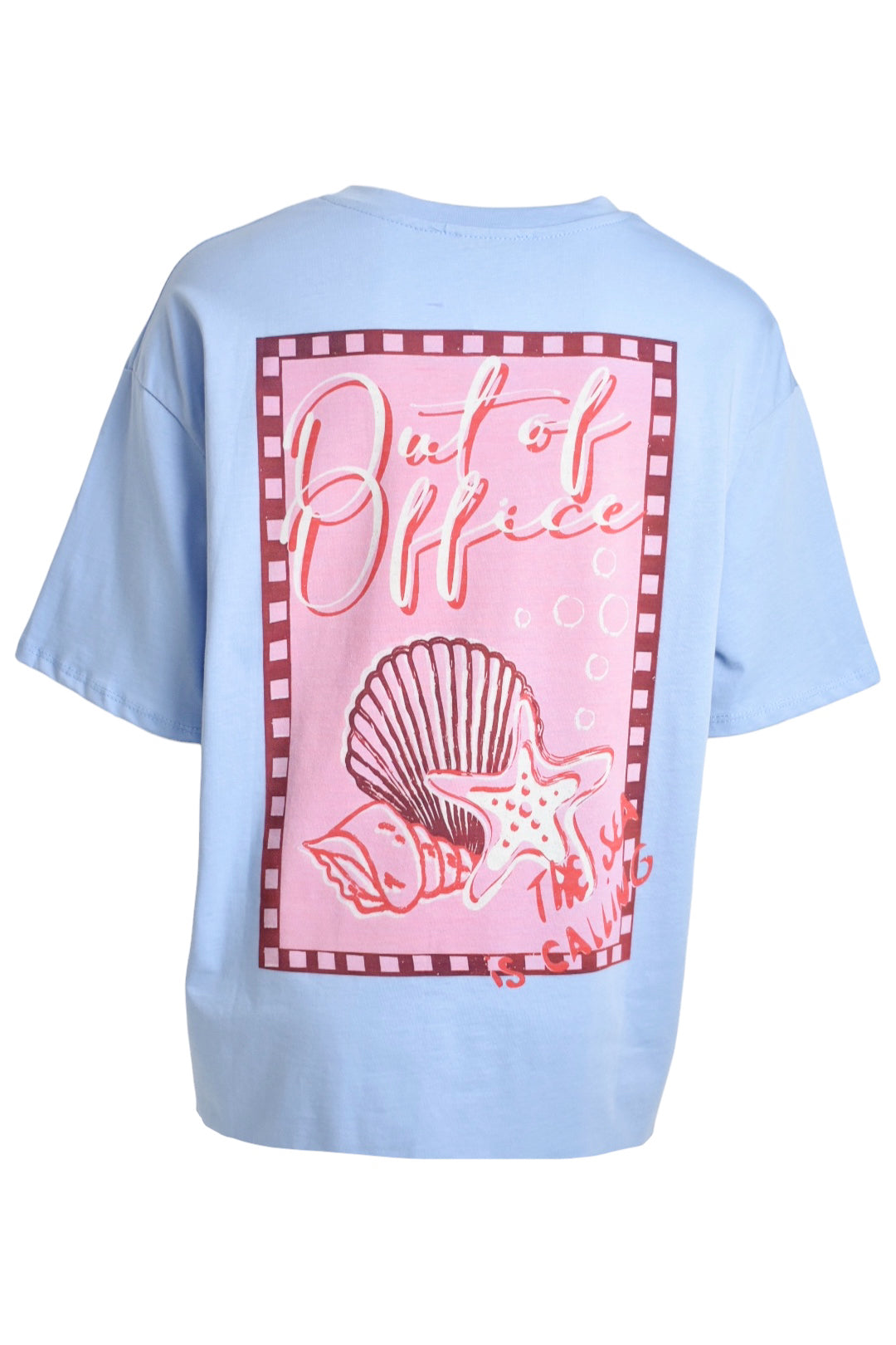 Blue 'Out of Office' Print T-Shirt