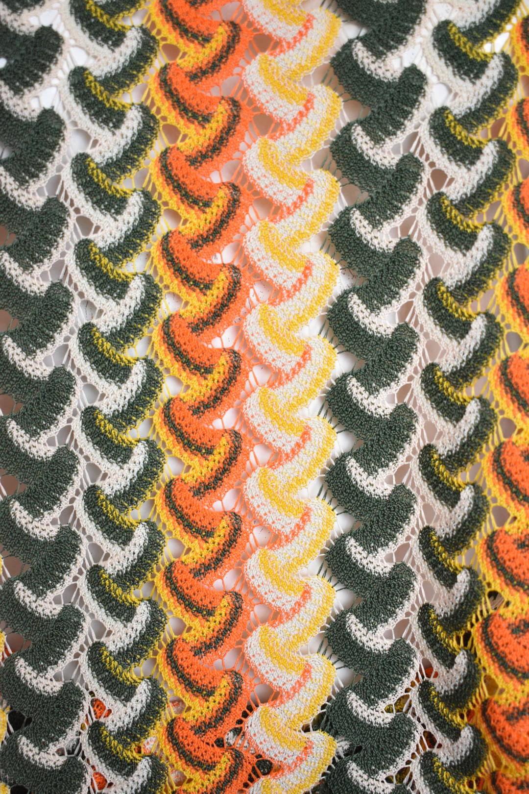 Orange Knitted Zig Zag Trousers Co-ord