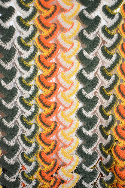 Orange Knitted Zig Zag Trousers Co-ord