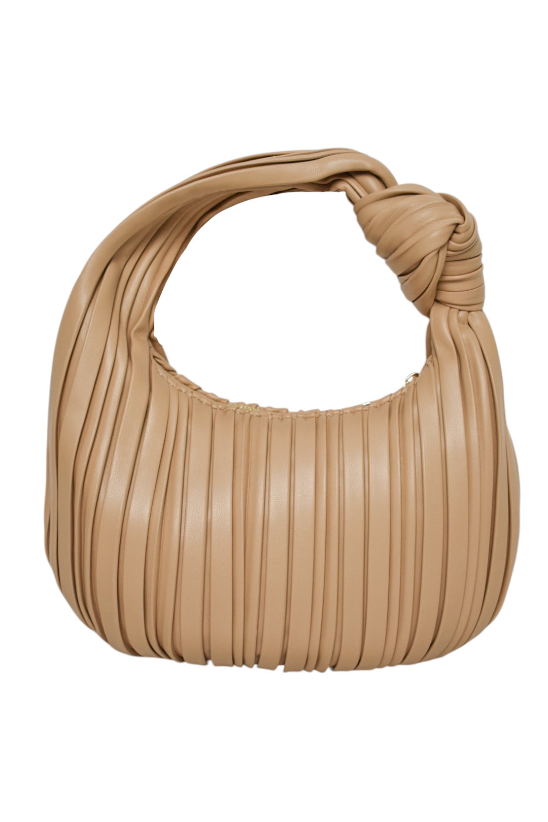 Nude Pleated Knot Grab Bag