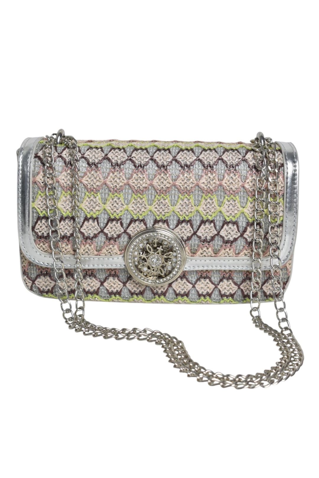 Silver & Pastels Cross Body Bag
