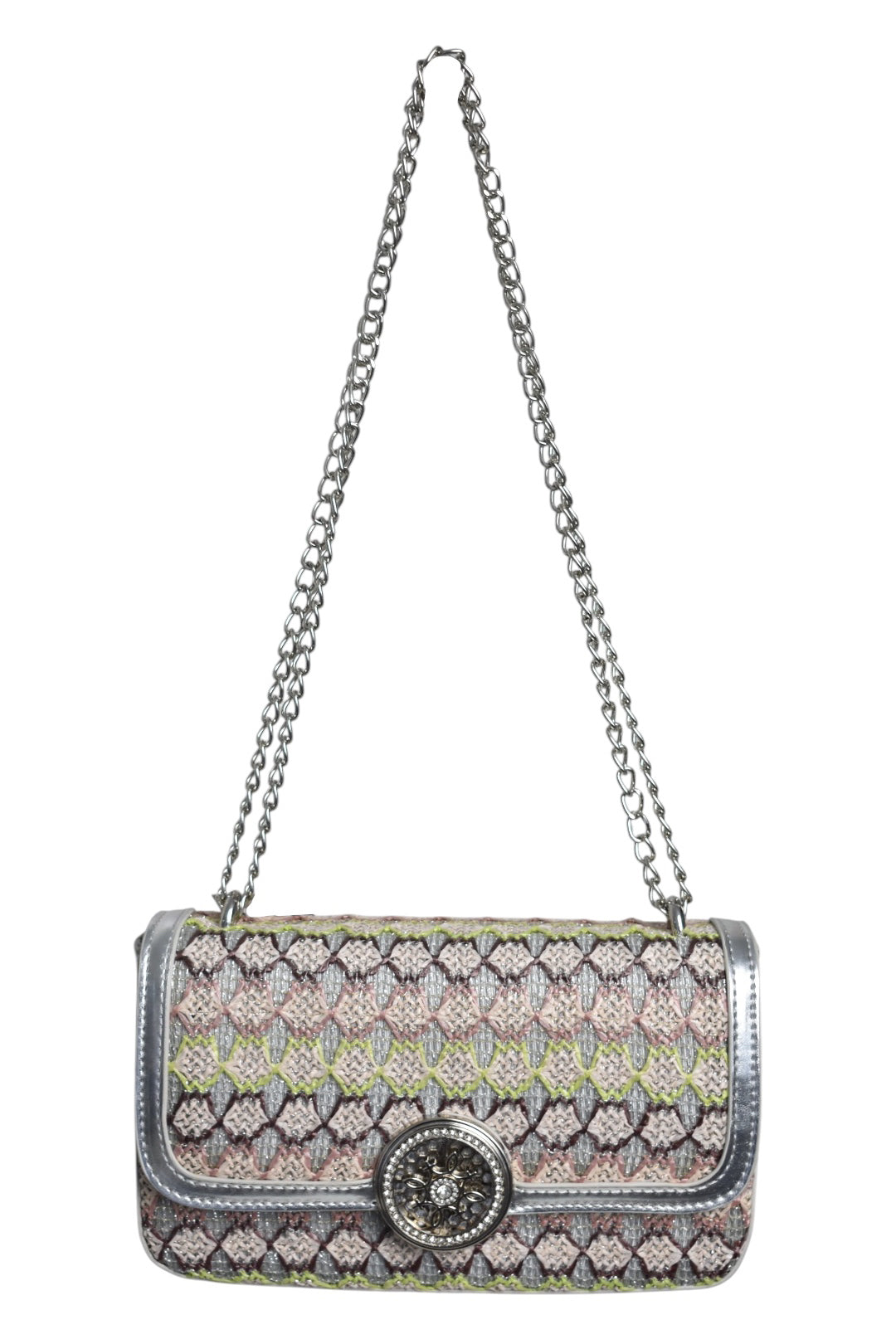 Silver & Pastels Cross Body Bag