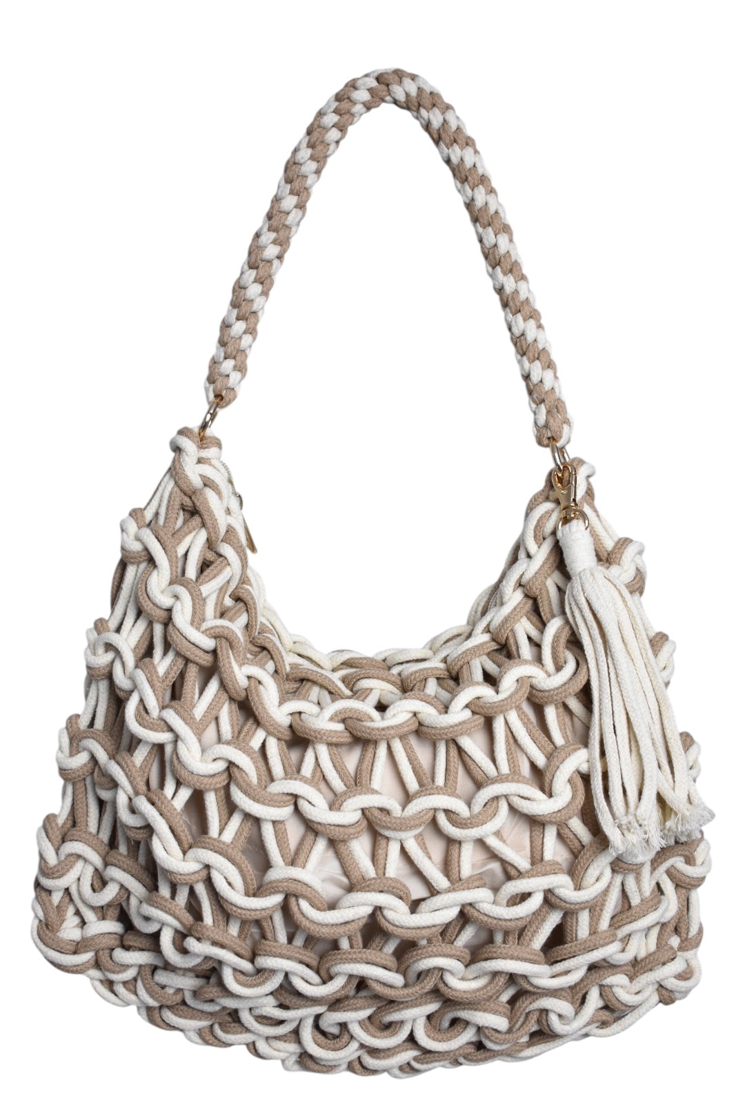 Cream & Taupe Chunky Crochet Grab Bag