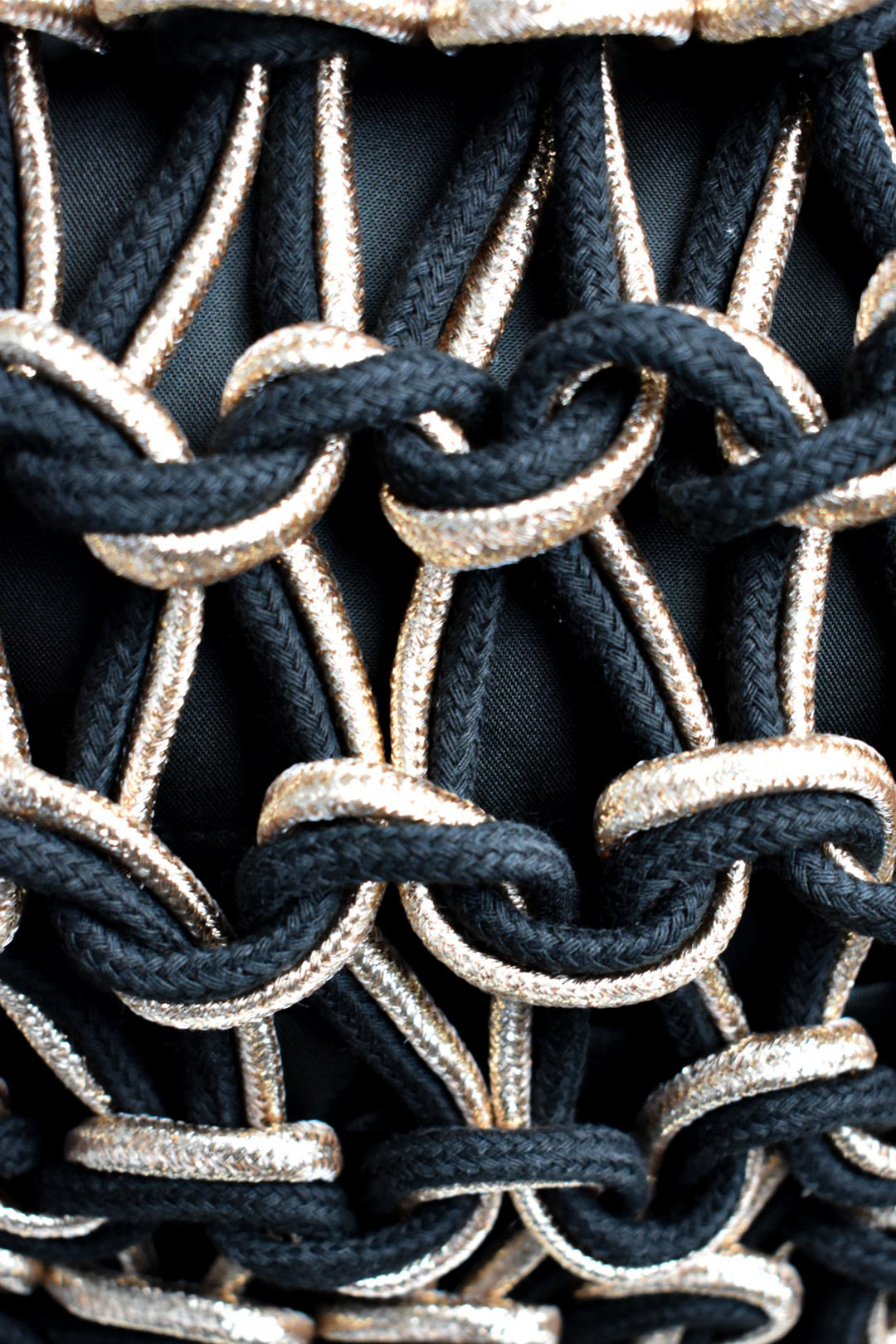 Black & Gold Chunky Crochet Grab Bag