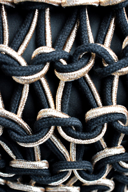 Black & Gold Chunky Crochet Grab Bag
