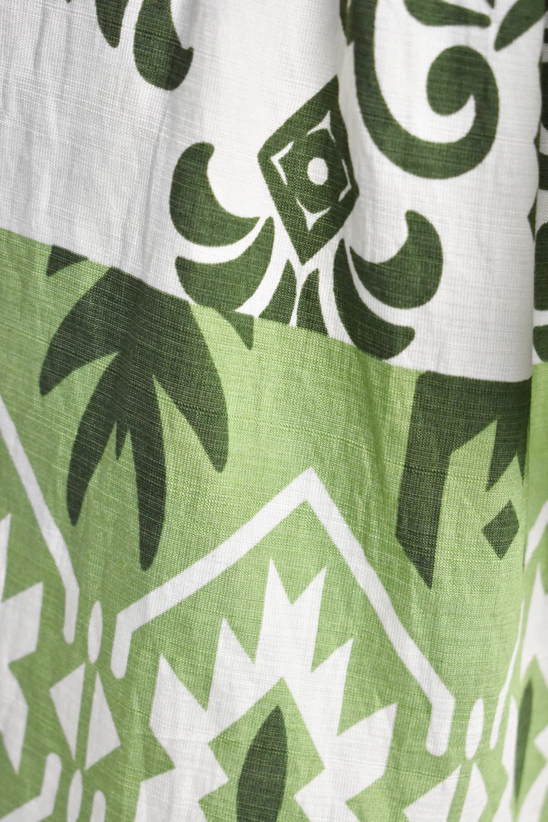 Green Aztec Print Belted Shorts