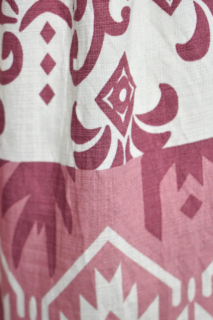 Pink Aztec Print Belted Shorts