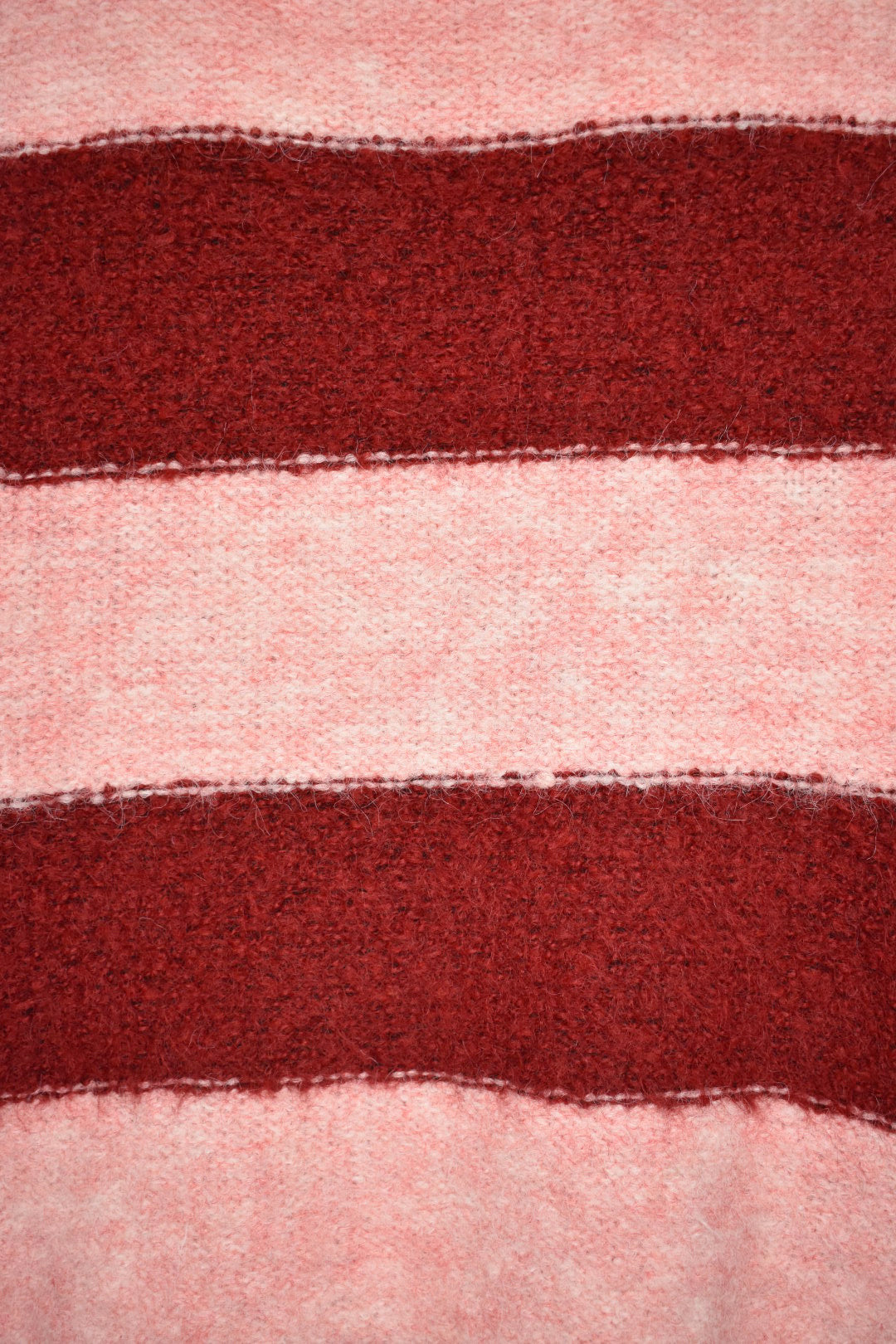 Pink & Burgundy Striped Zip Up Cardigan