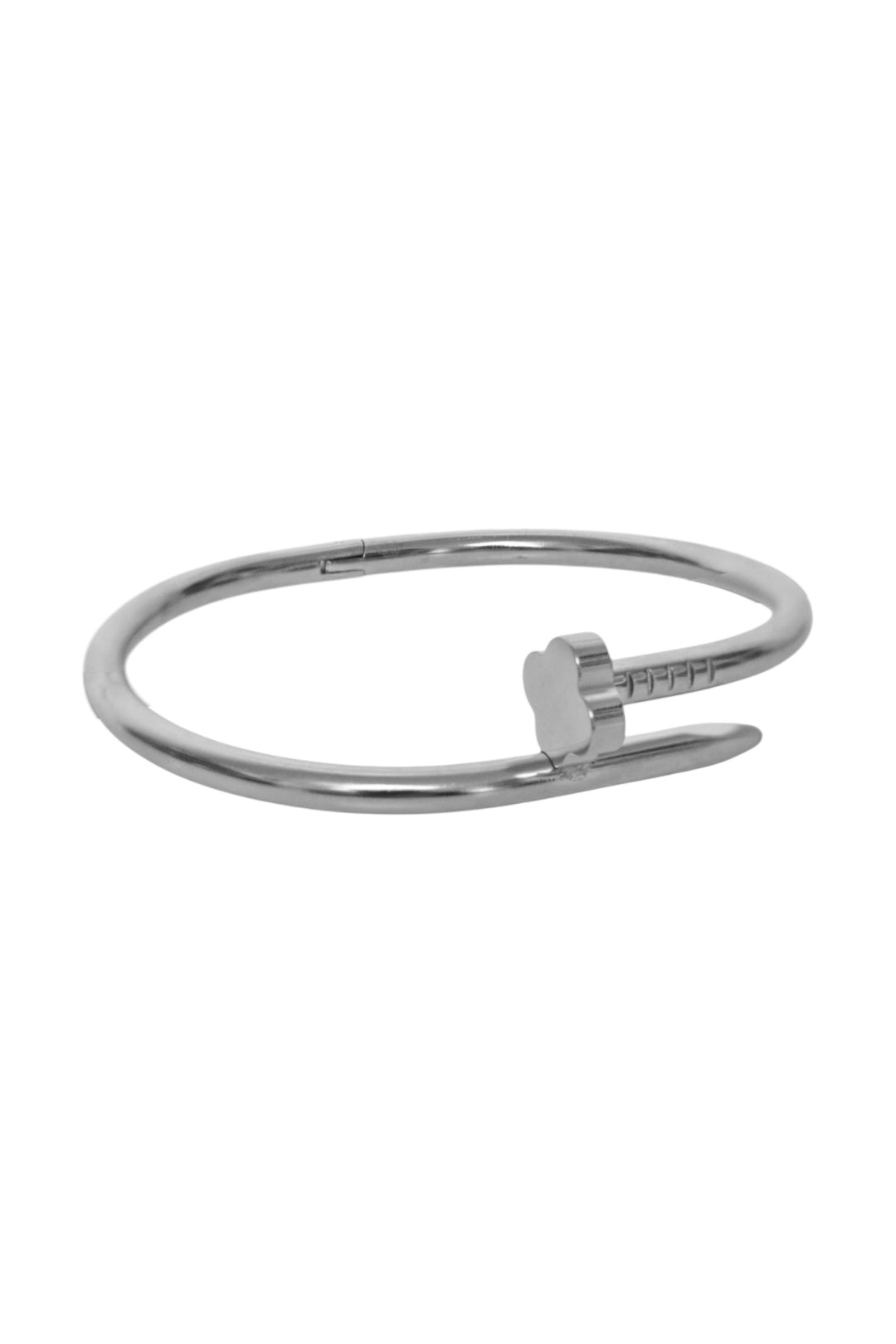 Silver Clover Nail Bracelet