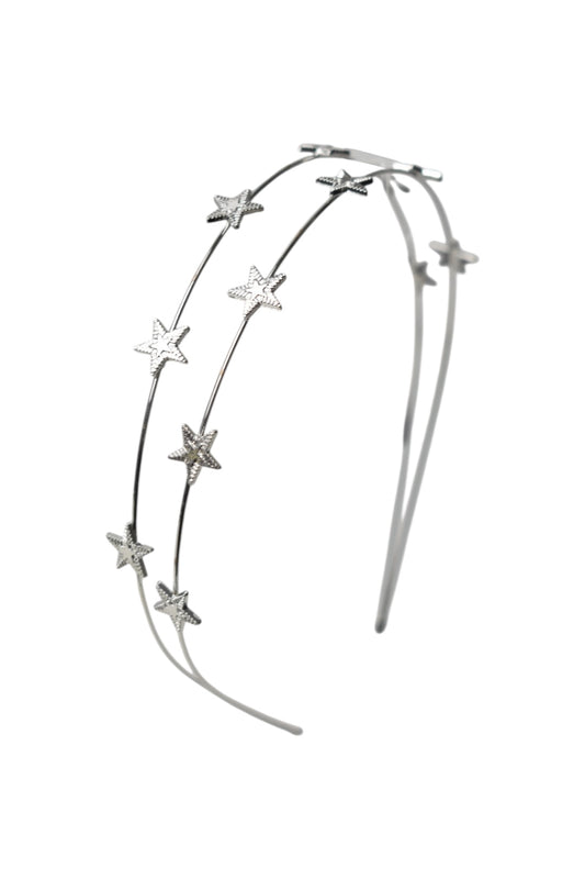 Silver Metal Star Hairband