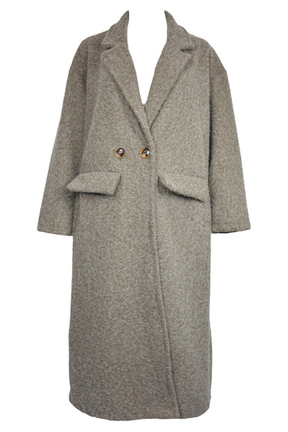 Taupe Woollen Duster Coat