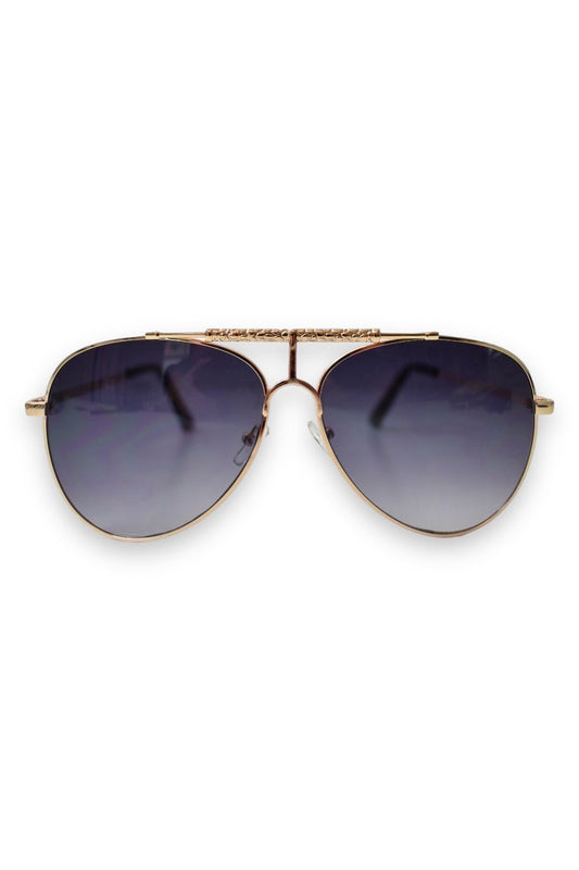 Womens BARCELONA Black & Gold Sunglasses