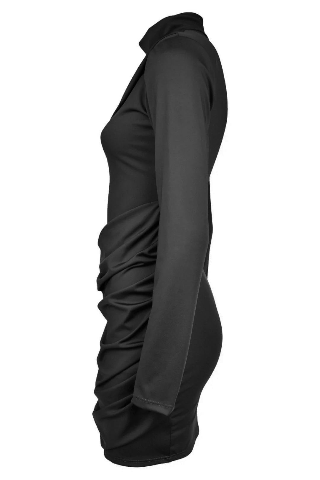 Womens Black Drape & Sash Dress 2