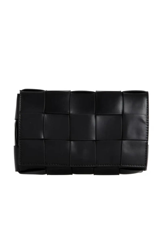 Black Woven Cross Body Bag
