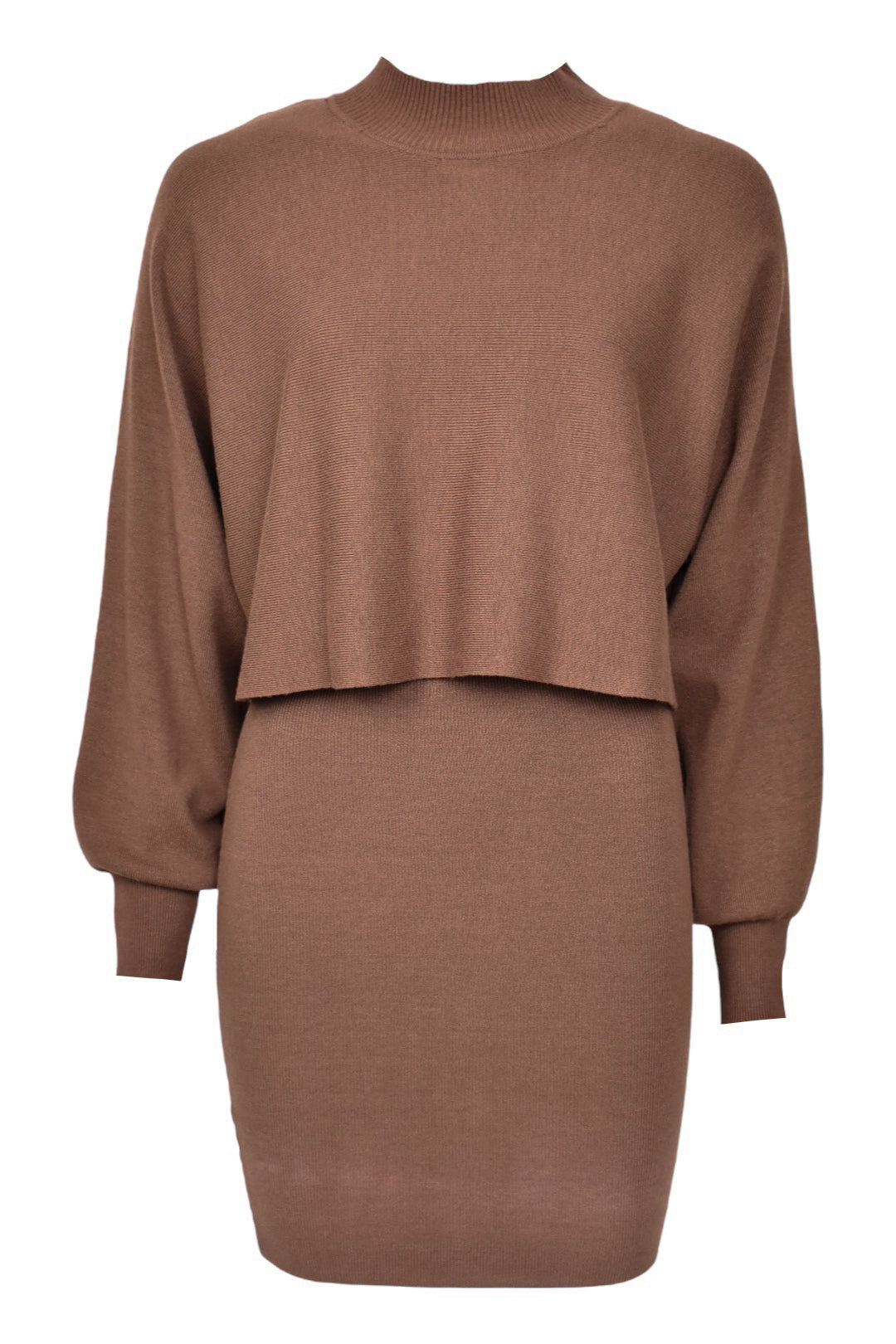 Brown Knitted Jumper & Dress Co-ord