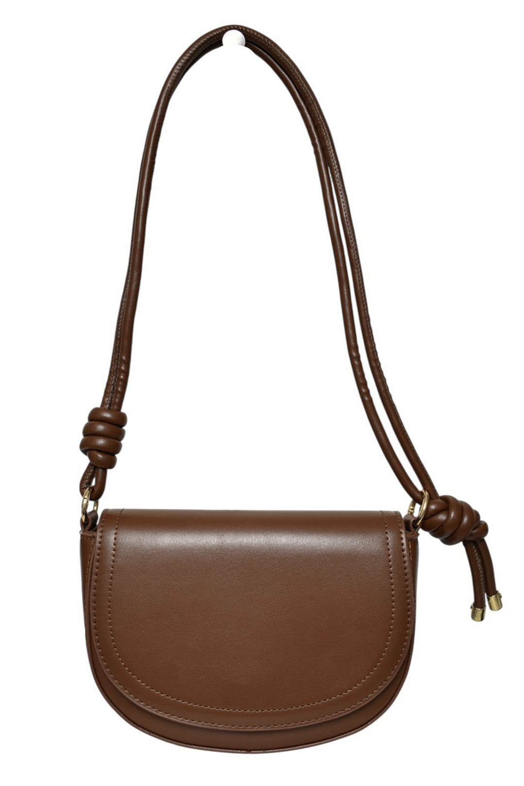 Brown Knotted Strap Cross Body Satchel