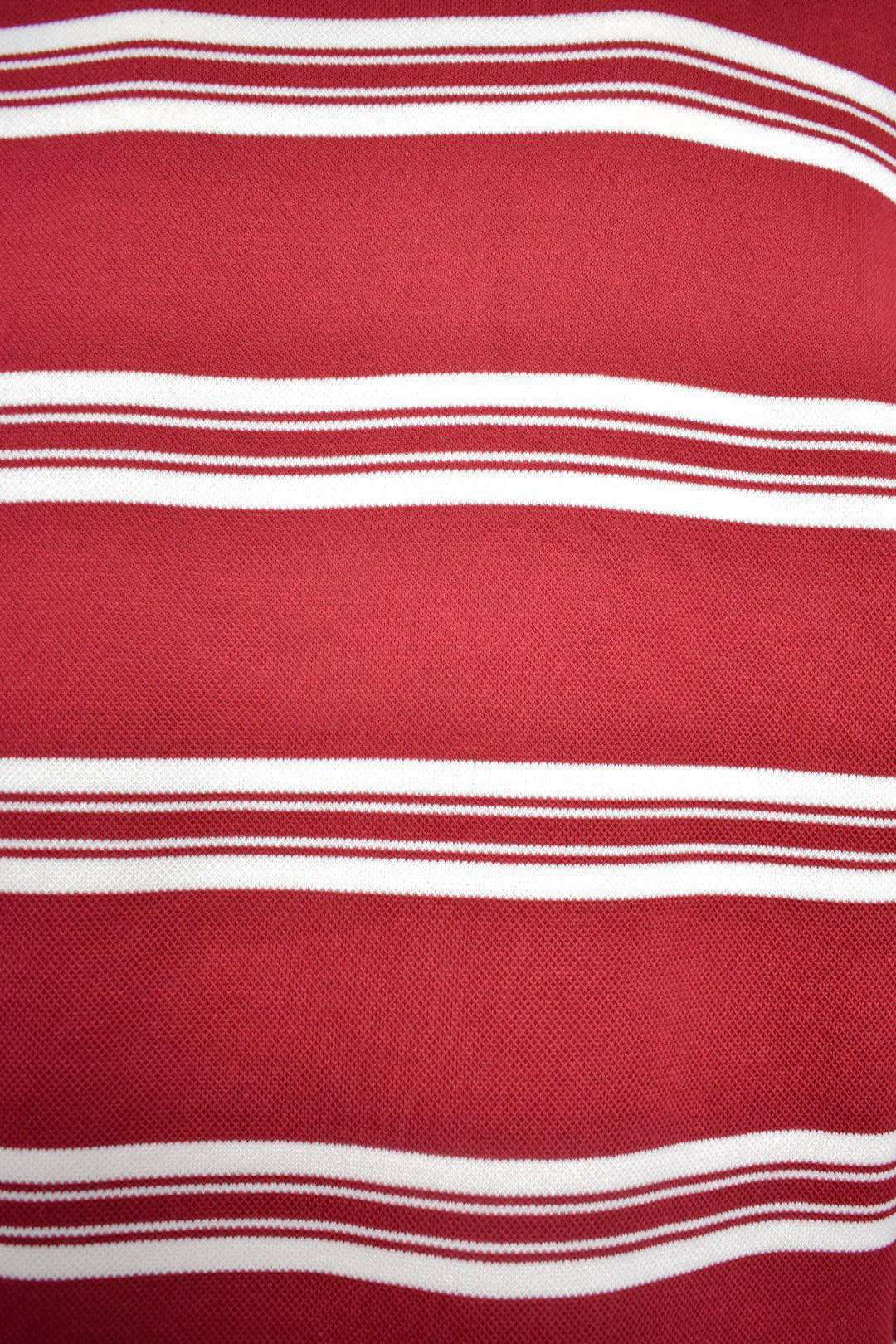 Womens Burgundy Striped Rugby Top