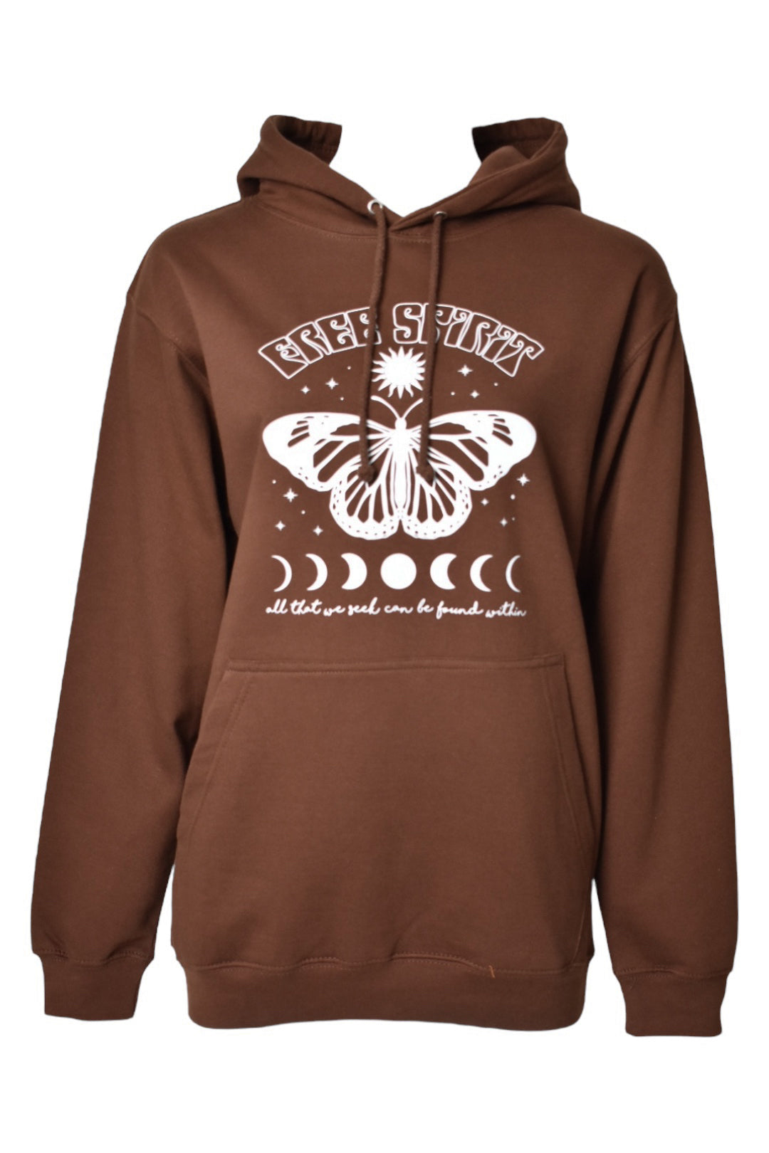 Womens Chocolate Free Spirit Butterfly Hoodie
