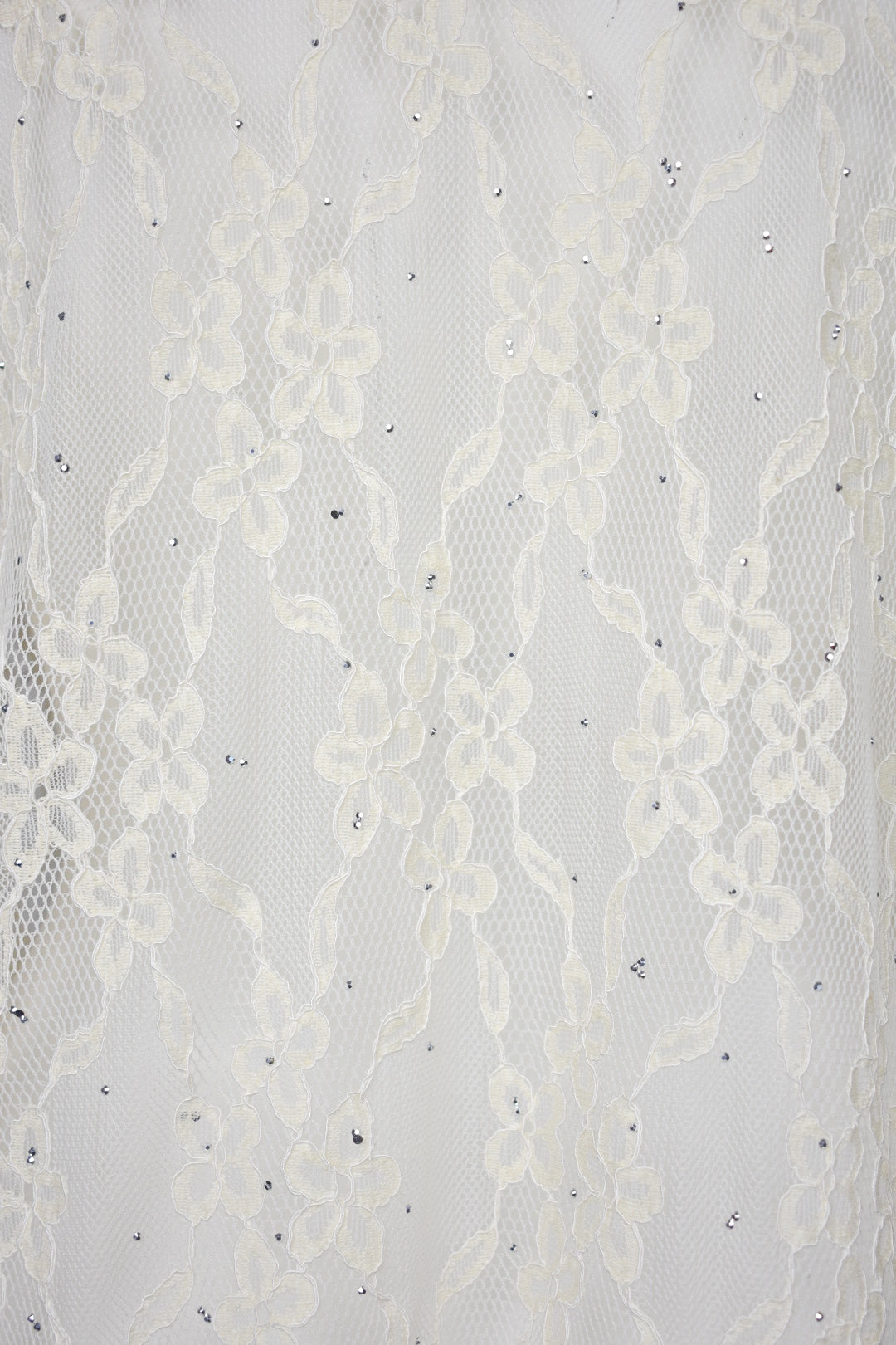 Womens Cream Lace & Satin Frill Shirt