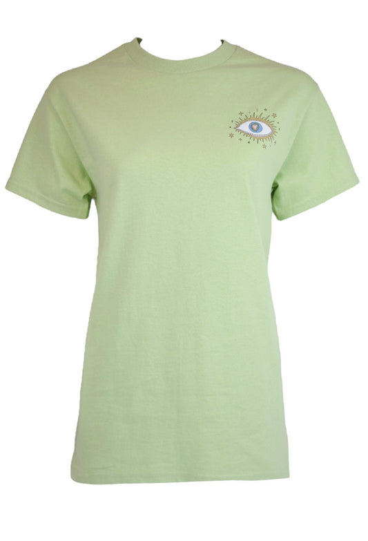 Womens Green Starry Eye T-Shirt